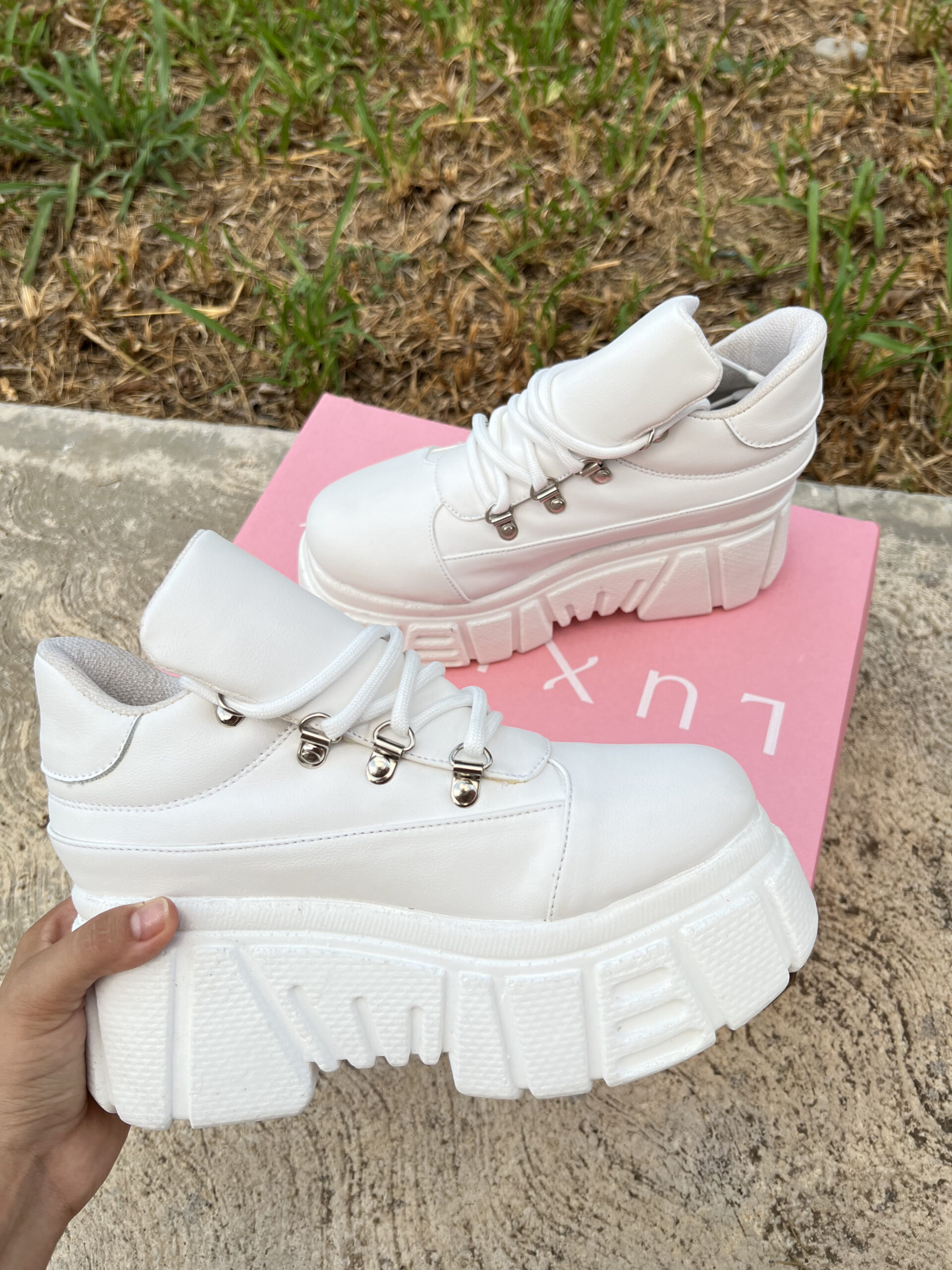 Tenis flatform dakota store rosa